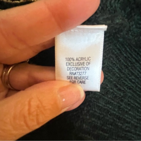 Croft & Barrow Dark Green Holiday Sweater Christmas Tree XL - Picture 7 of 9